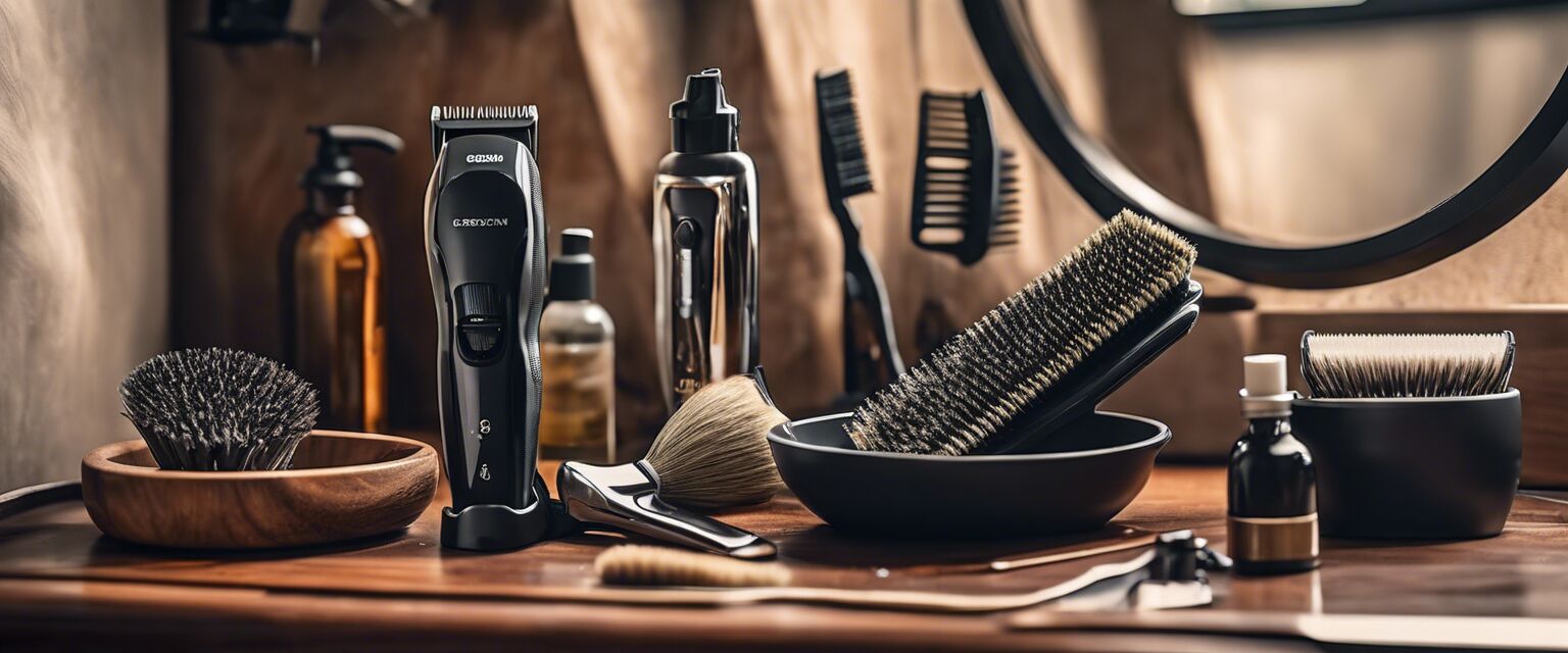 Image of beard trimmer maintenance