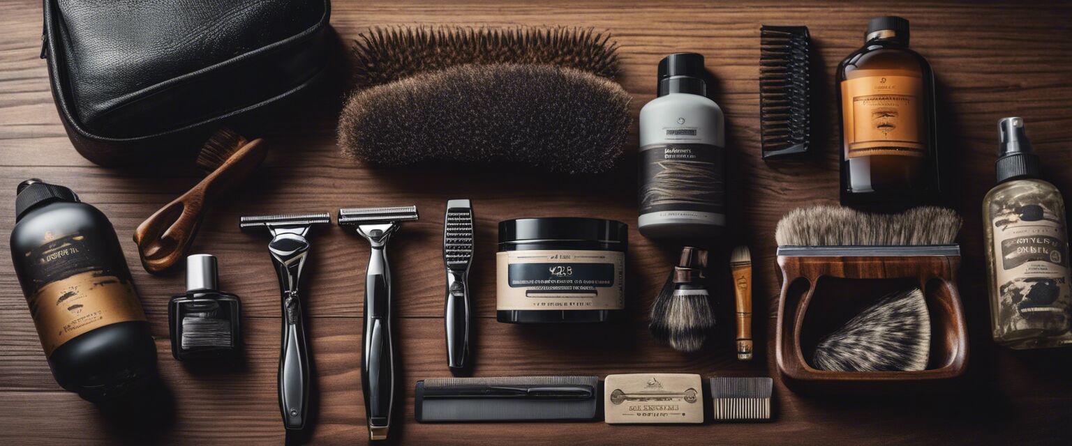 Variety of men's grooming kits