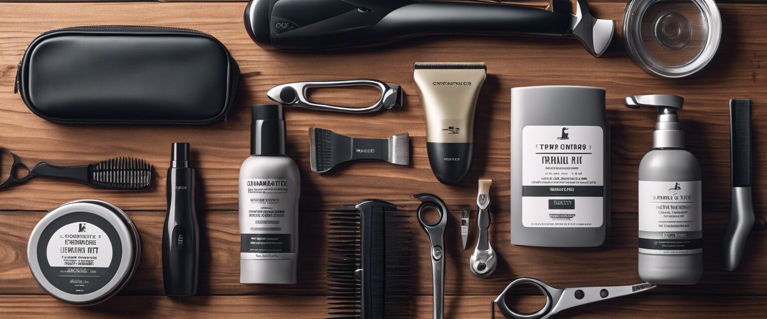 Organized grooming kit with tools