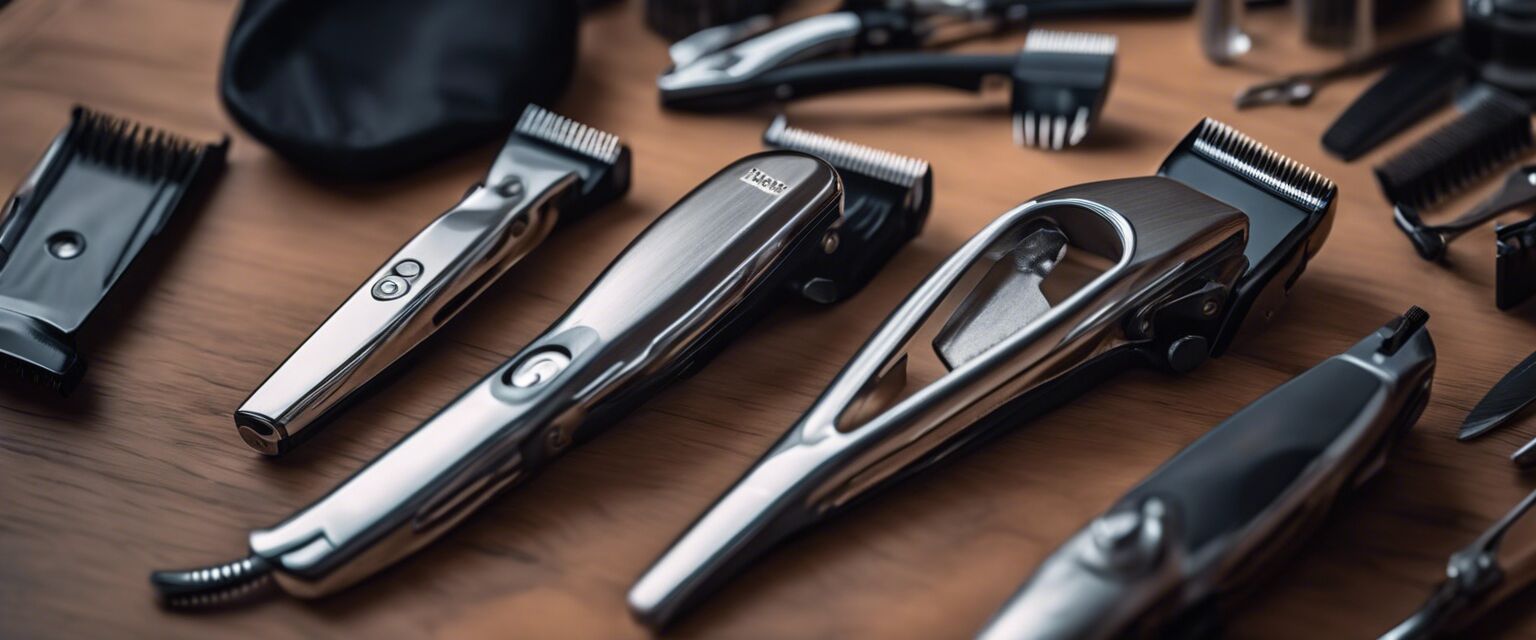 Various types of hair clippers