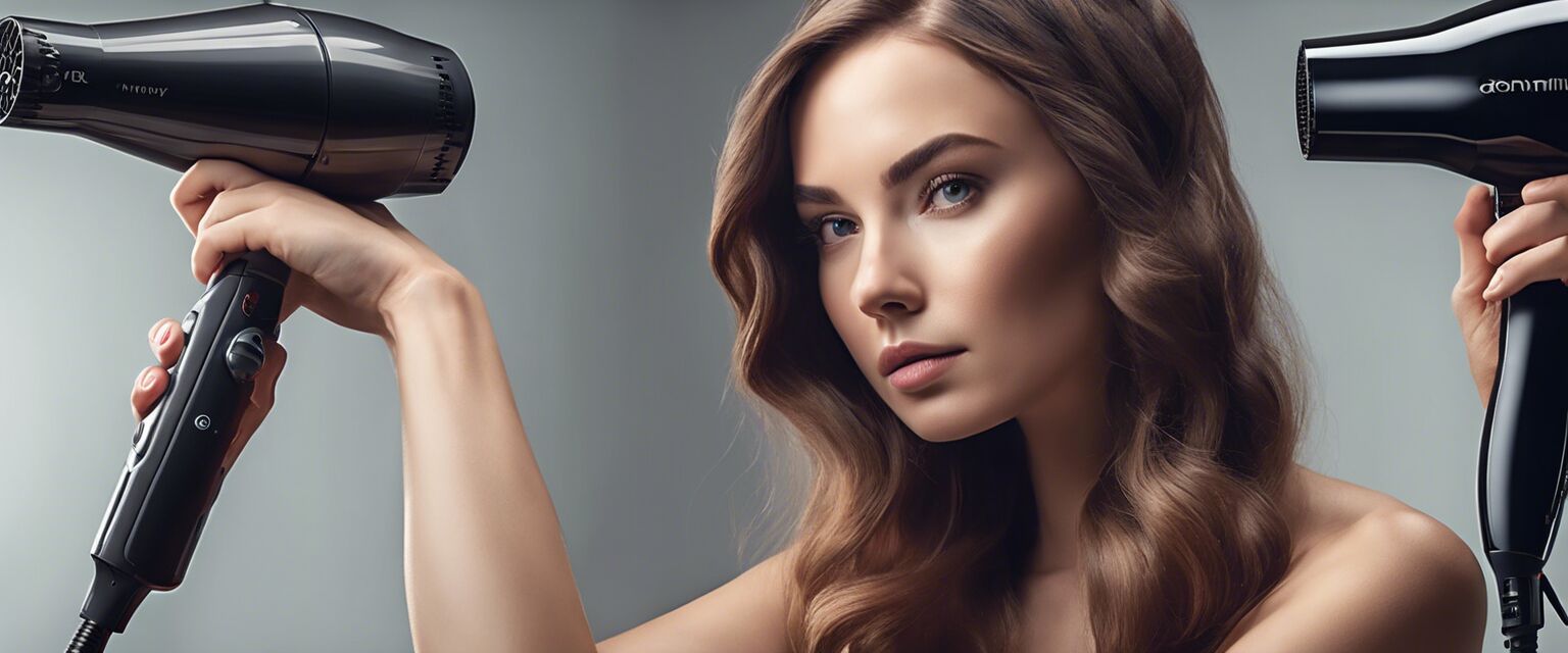 Hair dryers in use