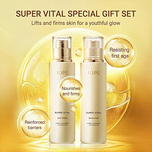 IOPE Super Vital Special Gift Set with Softener and Emulsion.